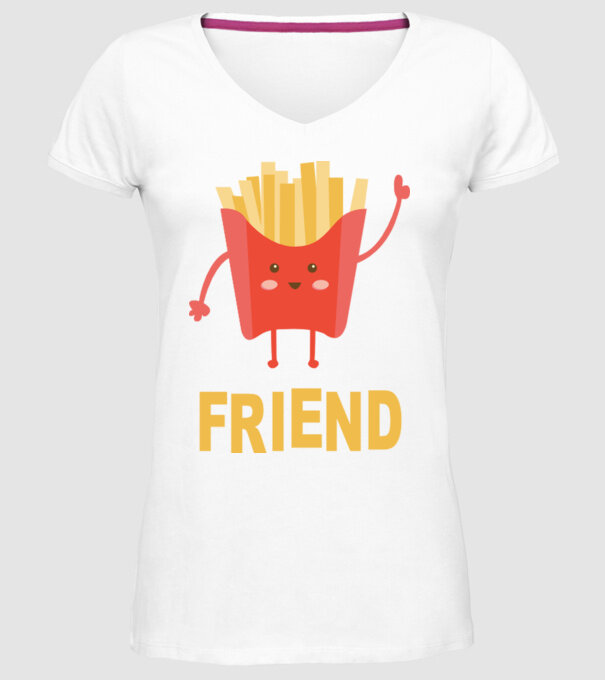 Friends cartofi model alb pe tricou