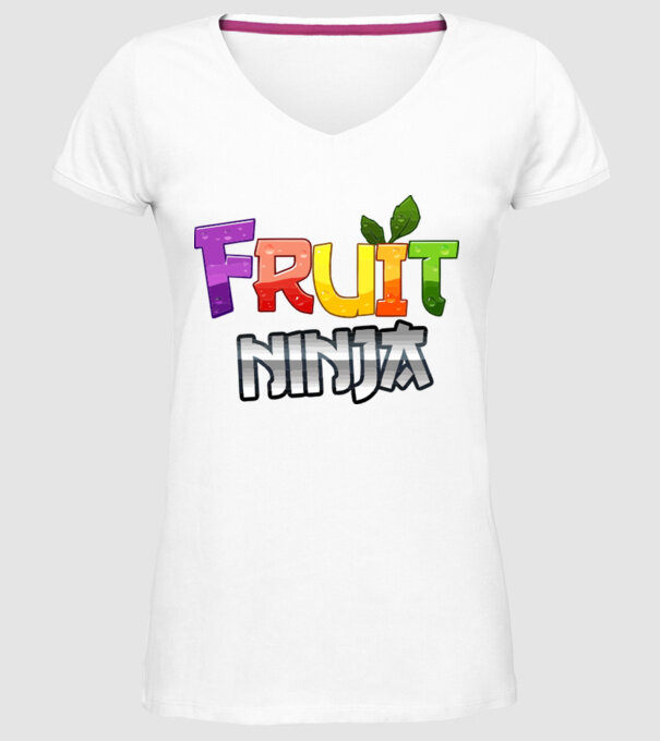 Fruit Ninja model alb pe tricou