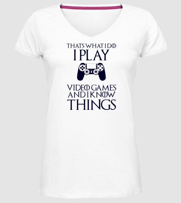 Gaming of Thrones model alb pe tricou