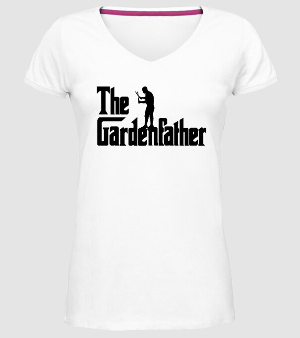 The Gardenfather model alb pe tricou