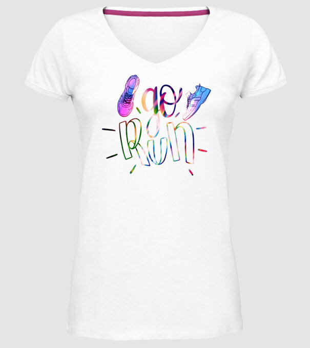 Go run holo model alb pe tricou