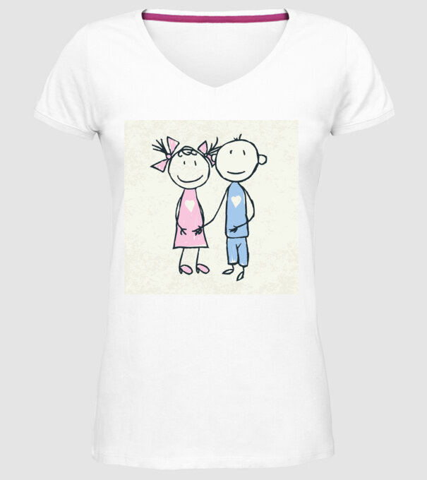 dragoste de copii model alb pe tricou