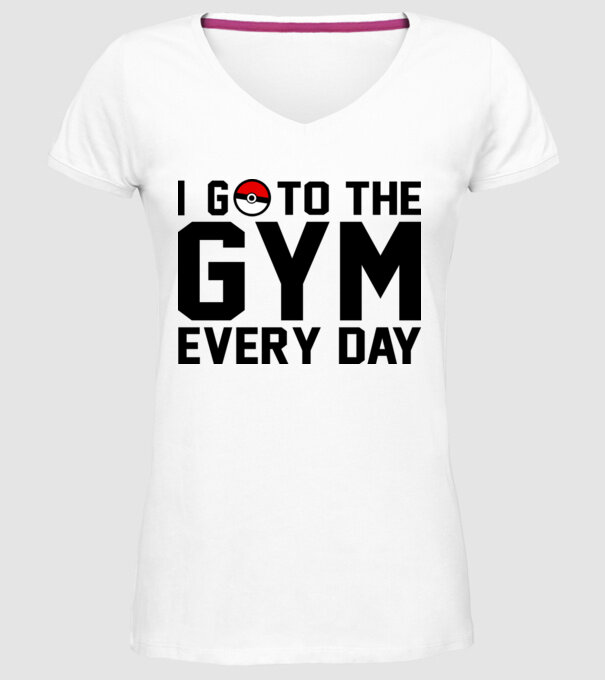 Gym every day model alb pe tricou