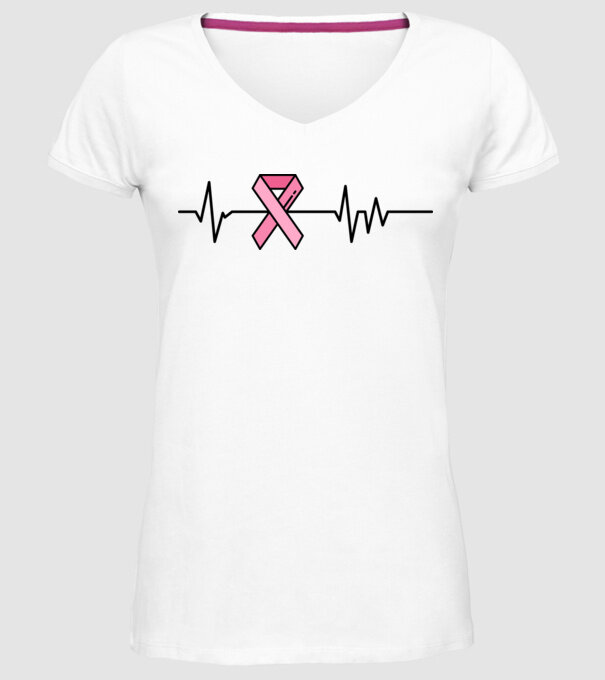Heartbeat faith model alb pe tricou