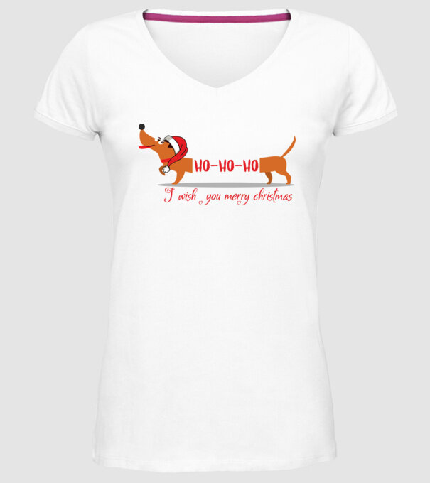 HoHoHo model alb pe tricou