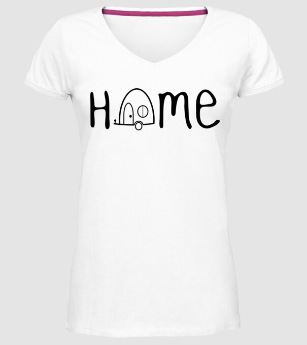 Home model alb pe tricou