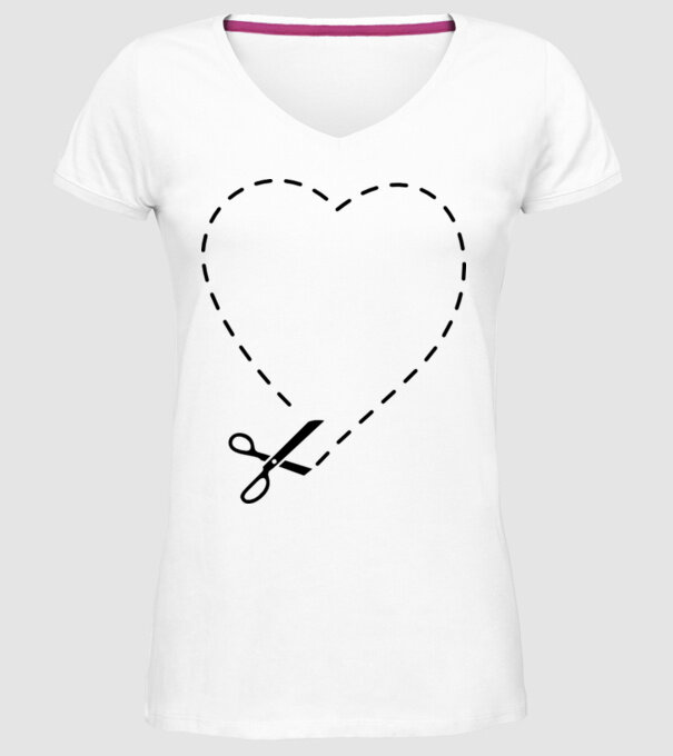 How to cut a Heart model alb pe tricou