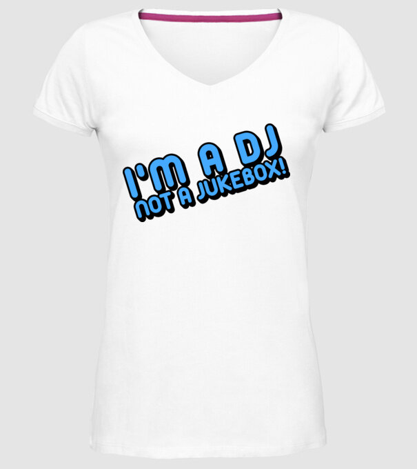 'I''m a dj, not a jukebox!' model alb pe tricou