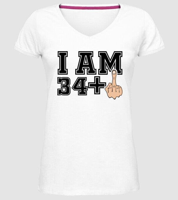 Funny Birthday I am 35 model alb pe tricou