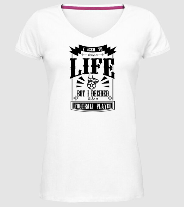 I used to have a life FOTBALIST model alb pe tricou