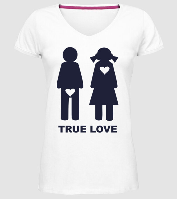 Dragoste Adevărată model alb pe tricou