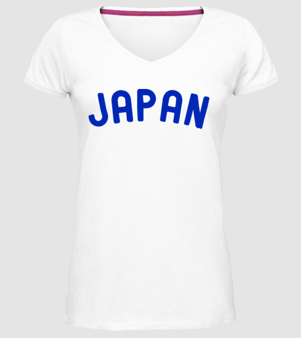 Japan model alb pe tricou