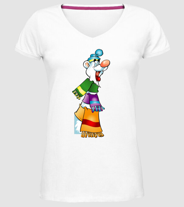 urs polar model alb pe tricou