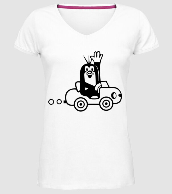 Cârtiță model alb pe tricou