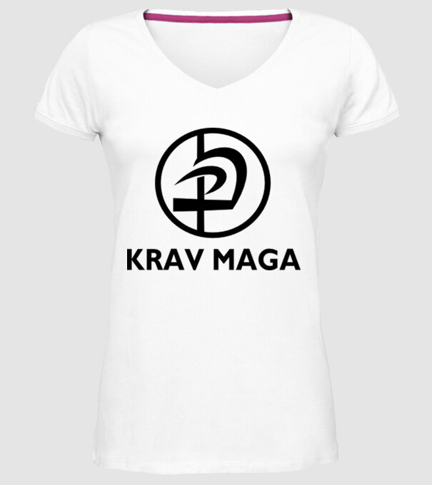 Kravmaga model alb pe tricou