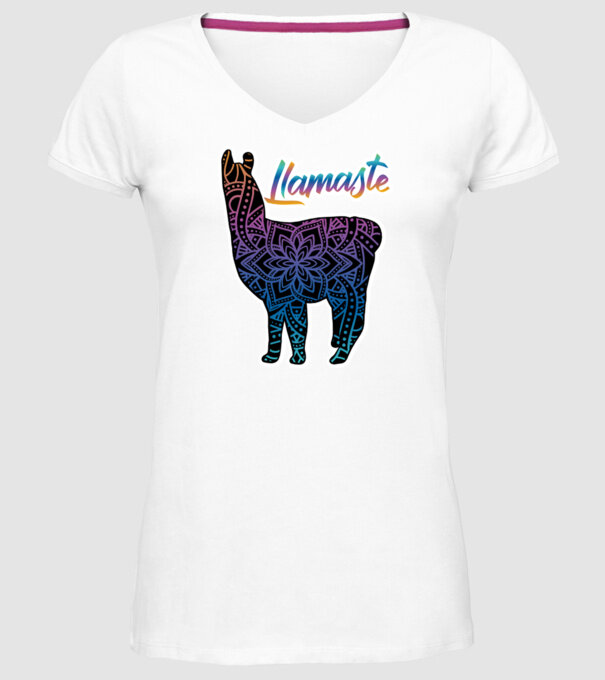 Lamaste color2 model alb pe tricou