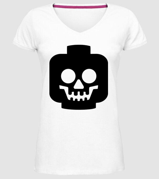 Lego Death Face.eps model alb pe tricou