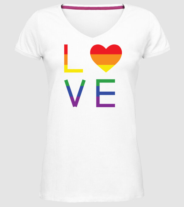 love lgbtq model alb pe tricou