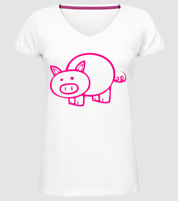 purcel model alb pe tricou