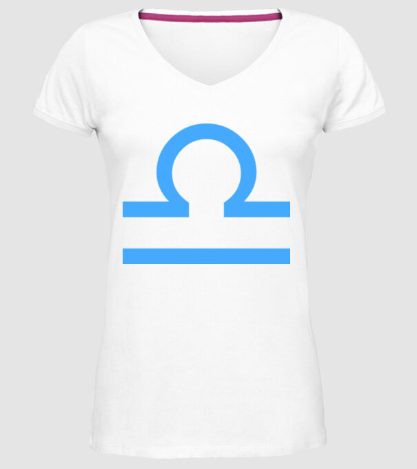 Libra Horoscope model alb pe tricou