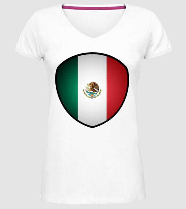 MEX-jabulani-flag model alb pe tricou
