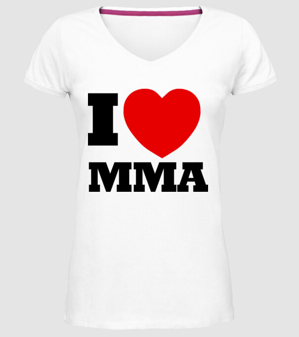 MMA LOVE model alb pe tricou