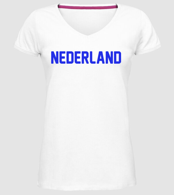 Nederland model alb pe tricou