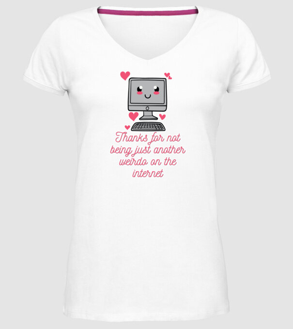 Not another weirdo model alb pe tricou