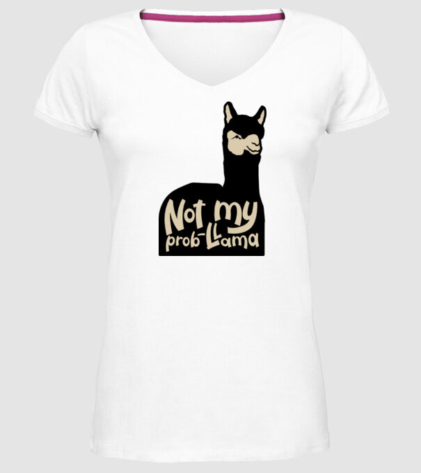 Not my problama model alb pe tricou