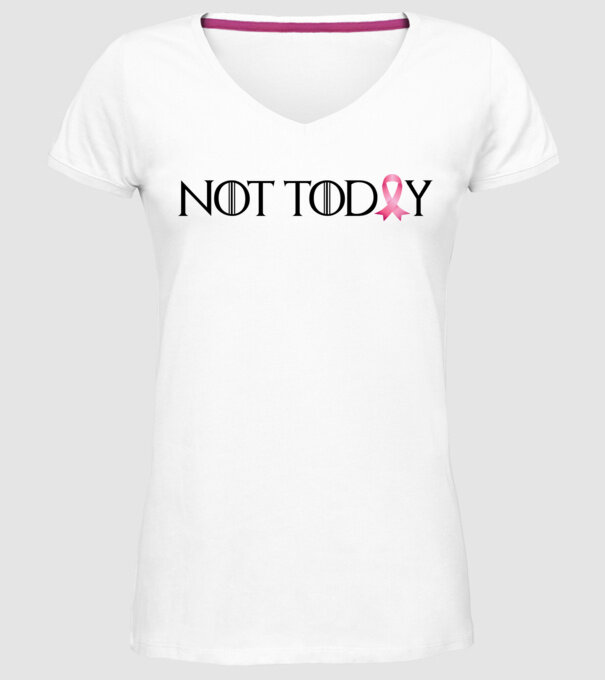 Not today model alb pe tricou