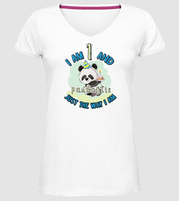 PANDASTIC 1 model alb pe tricou