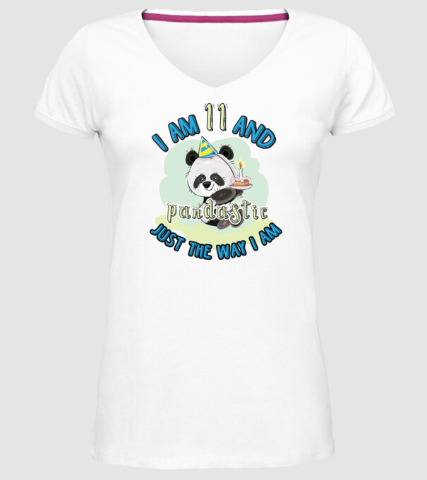 PANDASTIC 11 model alb pe tricou