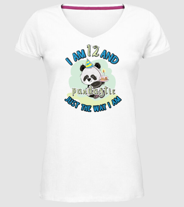 PANDASTIC 12 model alb pe tricou