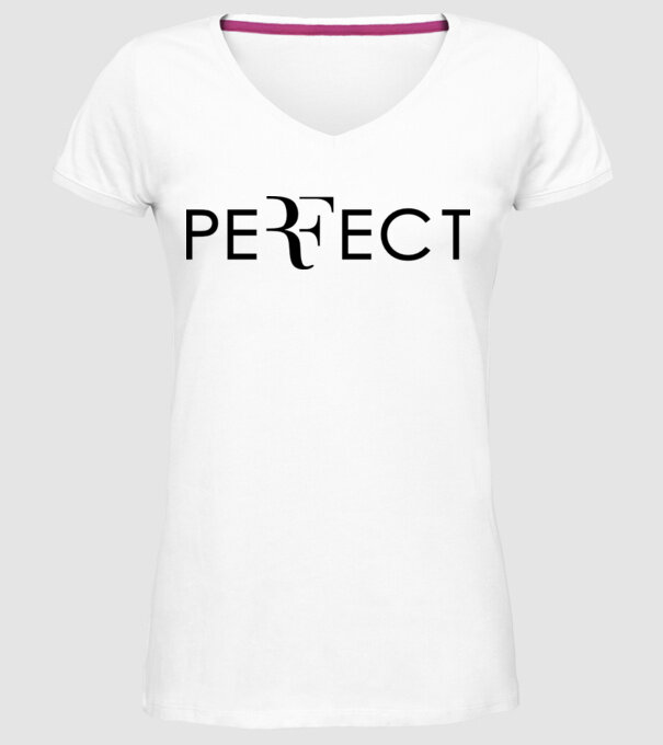 Perfect Federer model alb pe tricou
