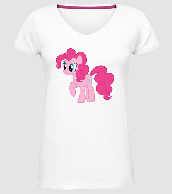 Pinkie Pie model alb pe tricou
