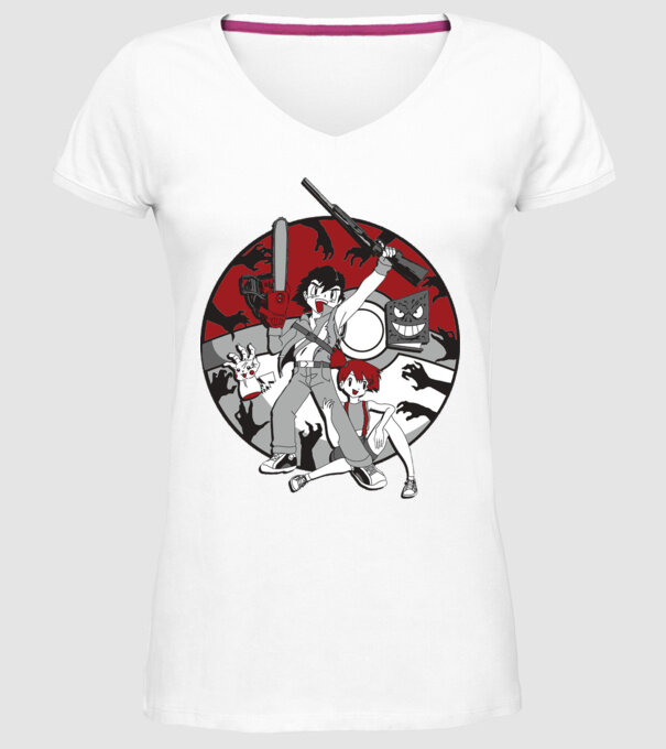 pokemon survive maki model alb pe tricou