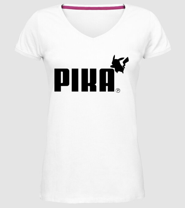 Puma Pikachu model alb pe tricou