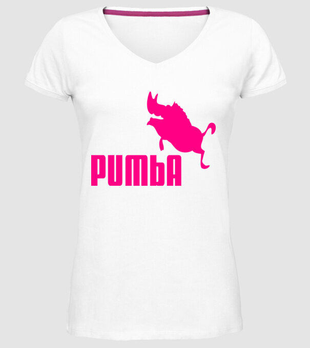 Pumba model alb pe tricou