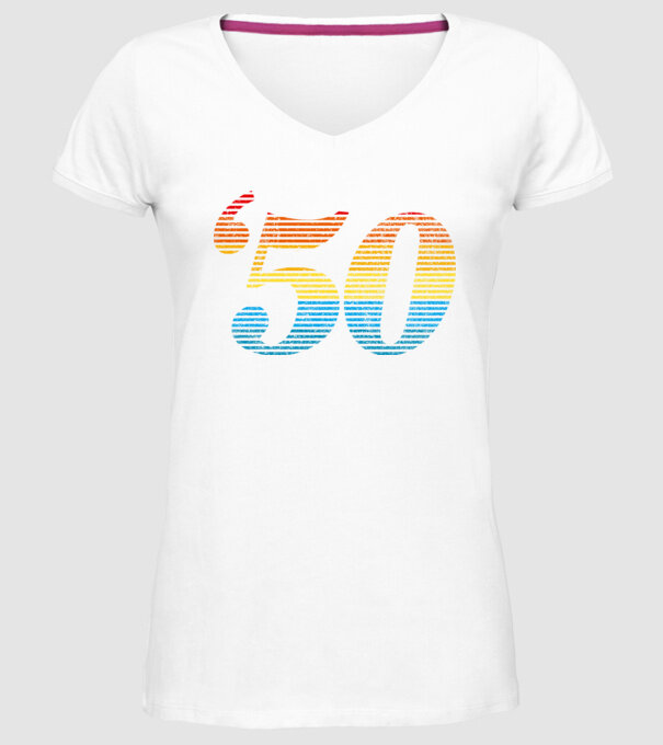 Retro Birthday 1950 model alb pe tricou