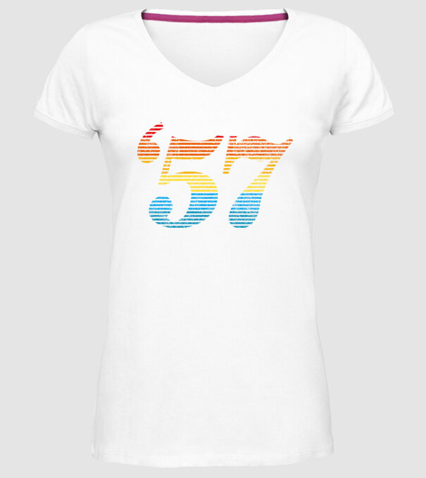 Retro Birthday 1957 model alb pe tricou