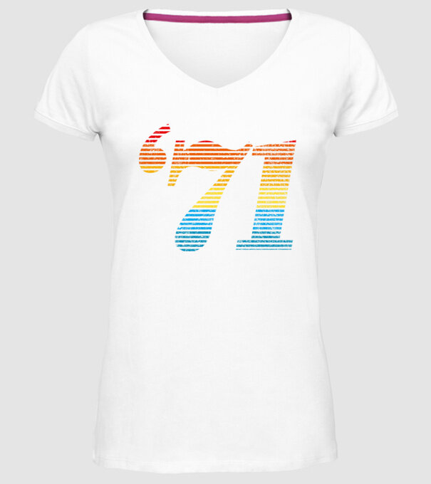 Retro Birthday 1971 model alb pe tricou