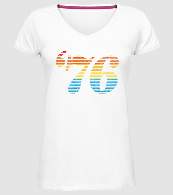 Retro Birthday 1976 model alb pe tricou