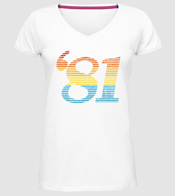Retro Birthday 1981 model alb pe tricou