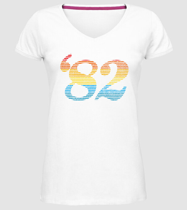 Retro Birthday 1982 model alb pe tricou
