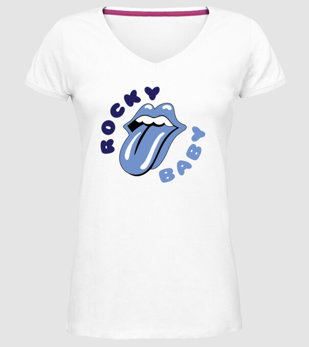 Rocky Baby model alb pe tricou