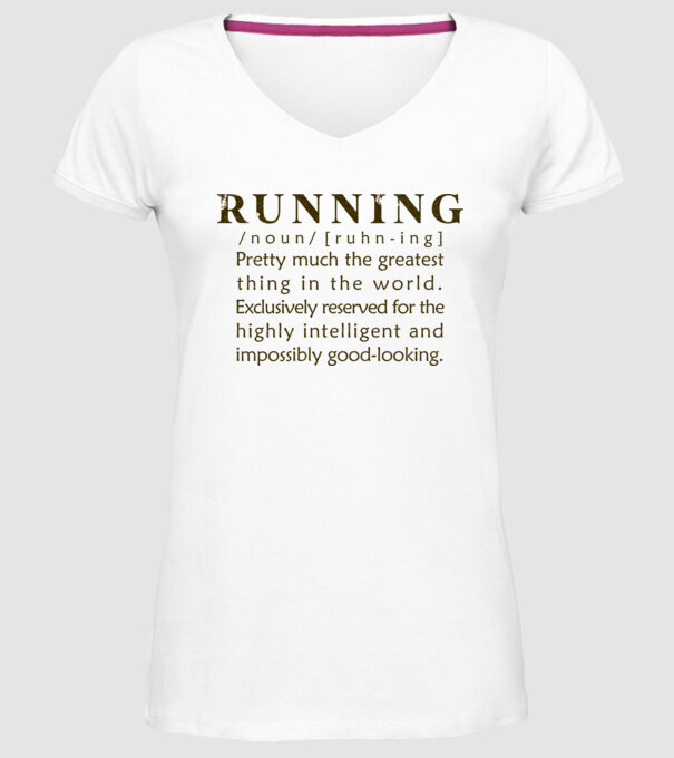 Running definition model alb pe tricou