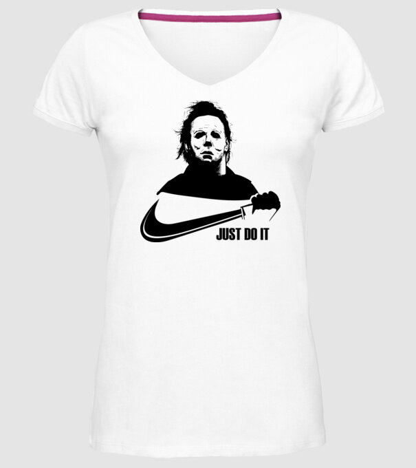 Serial killer model alb pe tricou