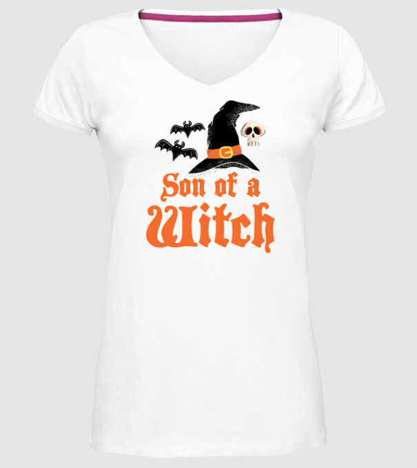 Son of a witch model alb pe tricou