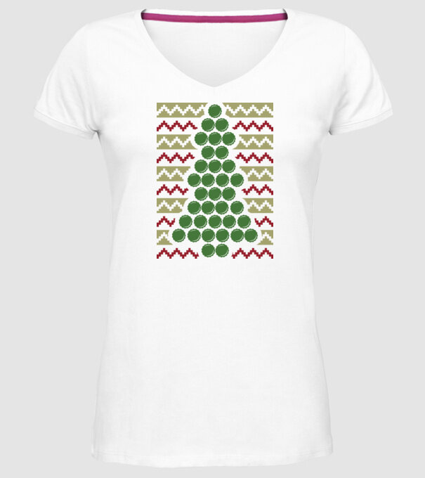 Pulover urât de Crăciun Capac bere model alb pe tricou