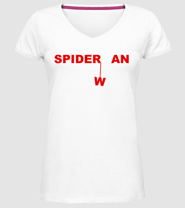 Spider wan model alb pe tricou